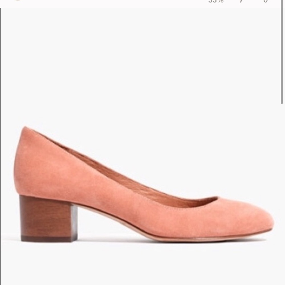Madewell blush stacked heel size 7.5